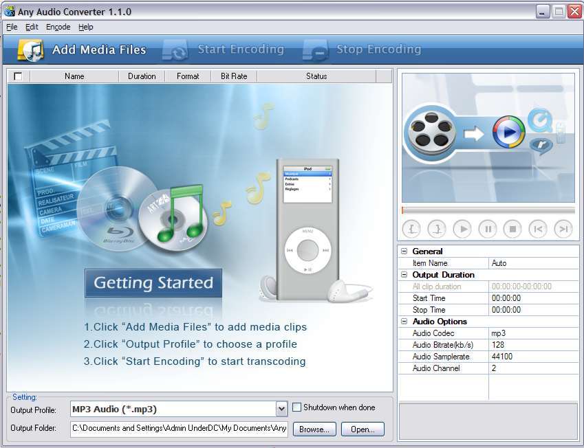 WMV, MP4, WAV, WMA, OGG, AAC, MP3, M4A, MP2. Any Audio Converter is