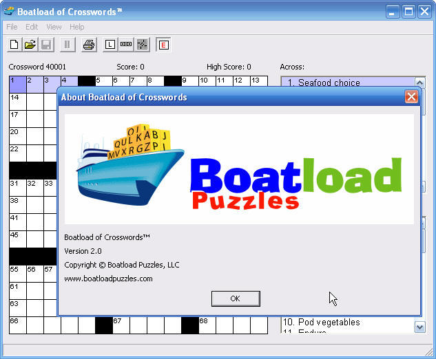 free boatload online crossword puzzles